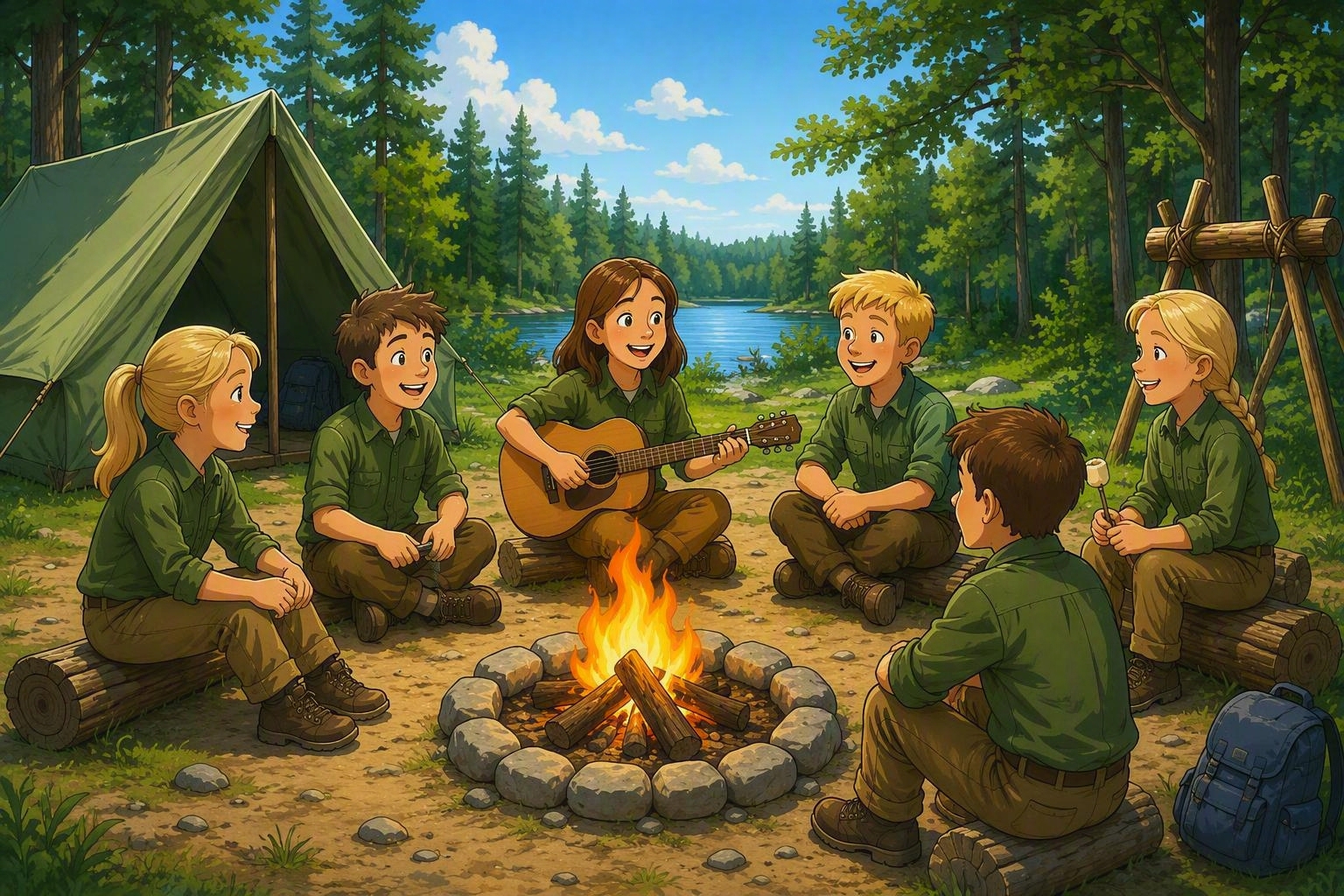 Sjov og hygge med Morud/Veflinge spejderne